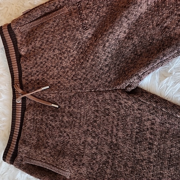 Jordan Brown Textured Knit Pants Brand New Slim Fit - Picture 3 of 15